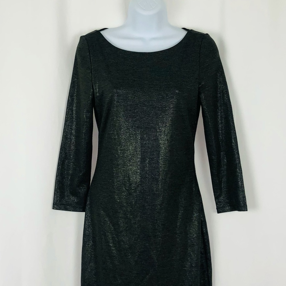 Alice + Olivia shimmery knit back mesh dress 6 - Picture 6 of 15